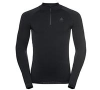 ODLO Performance Warm Eco Bl Top Turtle Neck L/s Half Zip - Hombre - Negro / Gris - talla M- modelo 2026