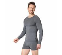 Odlo Hombres Bl Top Crew Neck Longsleeve Performance Light Eco Laufbekleidung Top De Running Grey Melange - Gris XL