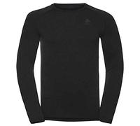 Odlo Hombres Performance Warm Eco Bi Top Crew Neck Longsleeve Laufbekleidung Camiseta De Manga Larga Black/New Odlo Graphite Grey - Negro XL