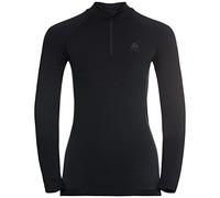 Odlo camiseta manga larga Performance Warm ECO 1/2 zip vêtement running femme S Noir