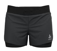 Odlo Mujeres Zeroweight 3Inch 2In1 Short Laufbekleidung Pantalones Cortos Black - Negro XL
