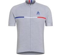 ODLO Performance S/s Jersey Tshirt S/u Collar S/s Full Zip - Hombre - Gris - talla M- modelo 2025
