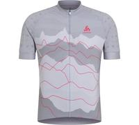 ODLO Performance S/s Jersey Tshirt S/u Collar S/s Full Zip - Hombre - Gris - talla XL- modelo 2025