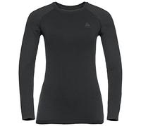 Odlo Performance Warmcrew Camiseta de Manga Larga Mujeres Black/New odlo Graphite Grey