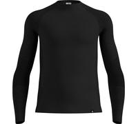 Odlo - Ropa interior térmica - BL Top Crew Neck LS Seamless Performance M Black de Lana - Talla XL - Negro Negro XL
