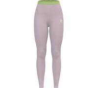 Odlo - Ropa interior térmica mujer - BL Bottom Long Natural Performance PW 150 W Gray Ridge Shadow Lime para Mujer de Lana - Talla XS - Púrpura Púrpura XS