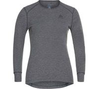 Odlo - Ropa interior térmica mujer - BL Top Crew Neck LS Active Warm Eco W Steel Grey Melange para Mujer - Talla S - Gris Gris S