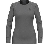 Odlo - Ropa interior térmica mujer - BL Top Crew Neck LS Active X-Warm Eco W Steel Grey Melange para Mujer - Talla L - Gris Gris L