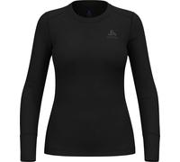 Odlo - Ropa interior térmica mujer - BL Top Crew Neck LS Merino 200 W Black para Mujer de Lana - Talla S - Negro Negro S