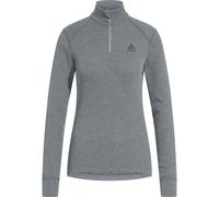 Odlo - Ropa interior térmica mujer - BL Top Turtle Neck LS Half Zip Active Warm Eco W Steel Grey Melange para Mujer - Talla XS - Gris Gris XS