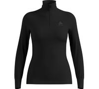 Odlo Active Warm Camiseta térmica Manga Larga 1/2 Zip para Mujer | Ropa interior térmica con aislamiento, gestión de la humedad y ZeroScent; poliéster reciclado para esquí y senderismo