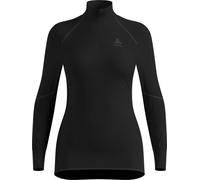 Odlo - Ropa interior térmica mujer - BL Top Turtle Neck LS Half Zip Active X-Warm Eco W Black para Mujer - Talla S - Negro Negro S