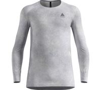 Odlo - Ropa interior térmica - Odlo X POW BL Top Crew Neck LS Active Warm Printed M Silver Grey - Talla L - Gris Gris L