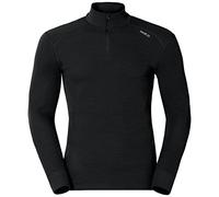 Odlo Ropa interior térmica para hombre Active Warm I Camiseta térmica de manga larga I Ropa interior térmica para esquiar Camiseta térmica de manga larga con cuello y media cremallera I Hombre