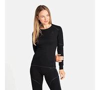 Odlo Ropa interior térmica para mujer Active X-Warm I Camiseta térmica de manga larga I Ropa interior térmica para esquiar Camiseta térmica de manga larga con cuello redondo I Mujer