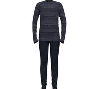 Odlo - Ropa interior técnica niños - Set Long Active Warm Set Dark Sapphire Gray Ridge - Talla Infantil 104 cm - Azul marino Azul marino 104 cm