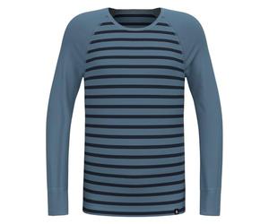Odlo Ropa Interior térmica Unisex para niños Active Warm Stripes I, Ropa Interior Deportiva para niñas y niños, Camiseta térmica de Manga Larga (1 Unidad)