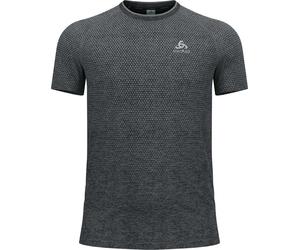 Odlo - Ropa para trail running - T-shirt Crew Neck SS Essentials Seamless M Grey Melange - Talla L - Gris Gris L
