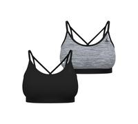 Odlo - Seamless Low Sport Bra W Black - Grey Melange para Mujer - Talla XS - Negro Negro XS