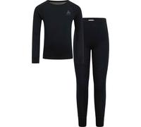 Odlo - Set Long Merino 200 Kids Black de Lana - Talla Infantil 116 cm - Negro Negro 116 cm