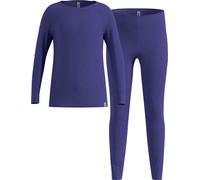 Odlo - Set Long Merino 200 Kids Skipper Blue de Lana - Talla Infantil 104 cm - Púrpura Púrpura 104 cm