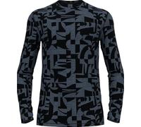 Odlo Thermounterwäsche Heritage I Merino Unterwäsche Herren I Langarm Thermoshirt Camiseta, Azul Provincial-Negro, XX-Large Hombres