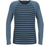 Odlo Thermounterwäsche Kinder Active Warm Stripes I Sportunterwäsche Mädchen Jungen I Langarm Thermoshirt Camiseta Unisex niños