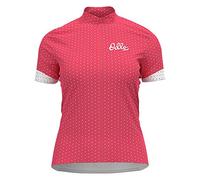 Odlo Women's Essential Print Jersey, Paradise Pink - White, S