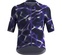 ODLO Zeroweight Pro Print Tshirt S/u Collar S/s Full Zip - Hombre - Violeta / Blanco / Negro - talla M- modelo 2025