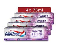 Odol-med3 White and Shine - Pasta dentífrica blanqueadora con efecto blanqueador para dientes lisos, antidecoloración, protección de caries, crema dental, 75 ml