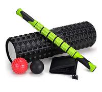 Odoland Rodillo de espuma, rodillo de masaje 5 en 1, rodillo de espuma con puntos de activación + rodillo muscular + bolas de masaje + bolsa de transporte para crossfit, pilates