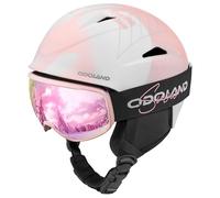 Odoland Ski Helmet with Ski Goggles for Skiing and Snowboard, Light Weight and Adjustable Ventilation Snow Helmet for Men Women Adult and Youth Ink White S