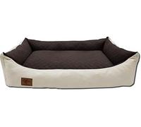 Odolplusz XXL - Cama para perros grandes - Cojín para perros - Sofá para perros con cojín reversible | Funda extraíble y lavable (marrón-beige)