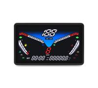 Odómetro digital de 5 pulgadas para motocicleta, 12000 rpm, panel retroiluminado LED luz señal giro, medidor combustible