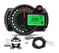 Odómetro digital universal para motocicleta, velocímetro, medidor de velocidad, ajustable 0 a 299 km/h, 7 colores retroiluminación