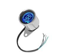 Odómetro Velocímetro Digital Universal Para Motocicleta | Tacómetro Indicador Medidor Combustible Impermeable Retroiluminación 12V(Chrome)