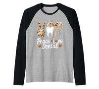 Odontología Dentista Asistente Dental Higienista Camiseta Manga Raglan