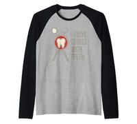 Odontólogo forense Investigador Dental Laboratorio de Crimen Regalo Camiseta Manga Raglan