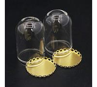 Odoria 1/12 Miniatura 2PZ Tarro de Cristal de Campana Decorativo para Casa de Muñecas