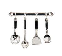 Odoria 1/12 Miniatura 4PZ Utensilio con Percha Cocina Accesorio para Casa de Muñecas