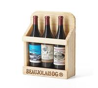Odoria 1/6 Miniatura 3Pz Botella de Vino con Estante de Madera Cocina Accesorio para Casa de Muñecas