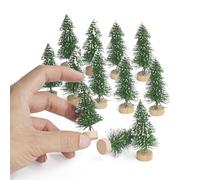Odoria Casa de Muñecas Árbol de Navidad: 12 Pzs 6.5 cm Alto Escala 1/24 Miniatura Adornos Navideños para Fiesta Hada Elfo - Mini Modelo DIY Artesanía Figura Diorama
