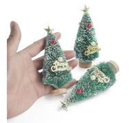 Odoria Casa de Muñecas Árbol de Navidad: 13 cm Alto Escala 1/12 Miniatura Adornos Navideños para Figura Diorama - Mini Modelo DIY Artesanía Fiesta Hada Elfo 3 Pzs