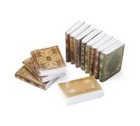 Odoria Casa de Muñecas Libros Miniatura: 12Pzs Escala 1/12 Cuaderno Papel para Vintage Biblioteca Victoriana - Mini Útiles Escolares Antiguo Oficina Escuela