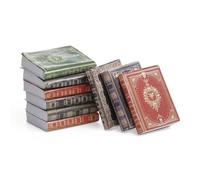 Odoria Casa de Muñecas Libros Miniatura: 9Pzs Escala 1/12 Cuaderno Papel para Biblioteca Victoriana Vintage - Mini Útiles Escolares Antiguo Oficina Escuela