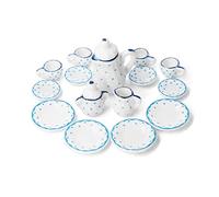 Odoria Escala 1/12 Miniaturas Conjunto de Tazas de Té Accesorios Casa de Muñecas, Puntos Azules