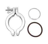 Odorkle Abrazadera de Vacío KF50, Clamp de Vacío 4 Unidades con Juntas Tóricas FKM y Acero Inoxidable 304 for Cámara de Desgasificación de