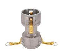 Odorkle Acoplador Camlock Hembra de 2 Pulgadas X Carrete Hembra de 2 | Puerto de Transferencia de Fluido Dual, Uso en Línea de Aceite Hidráulico, de Aceite de Refrigeración, Conexión de