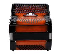 Odorkle Acordeón de 96 Botones de bajo 69 Teclas Instrumento de Escala Cromática F B E Afinación Naranja para Principiantes a Profesionales Correas Ajustables