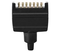 Odorkle Conector de Clavija para Remolque Macho Plano de 7 Pines, Adaptador de Remolque Negro ABS Resistente para Conexión Eléctrica de Caravana, Camión, RV